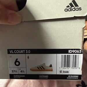 Adidas VL Court 3.0 Sneakers - Cream and Brown